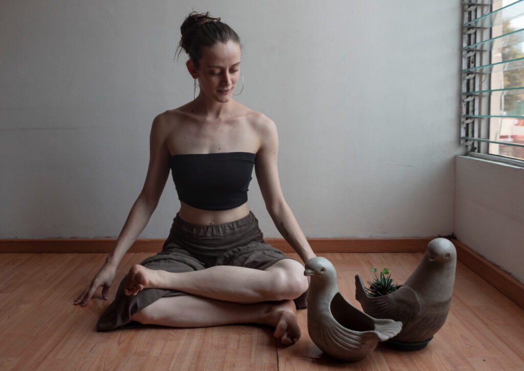 Women doing doubble pigeon pose
